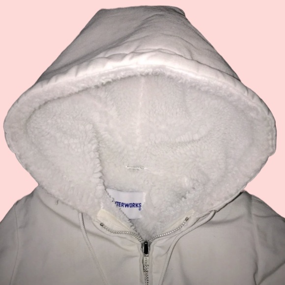 Vintage Baby Fleece lined Coat 12/24 months Pink White Tulip flowers - Picture 2 of 12